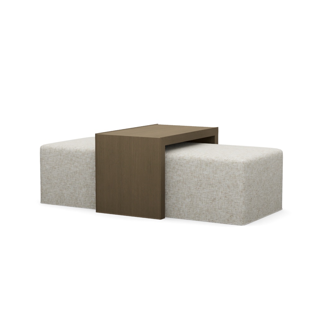 Savona Cocktail Ottoman with Slide – View at 60°