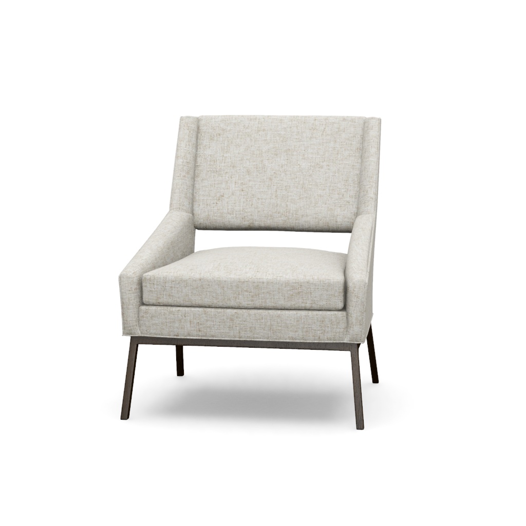 Amani Chair With Charcoal Base – View at 40°