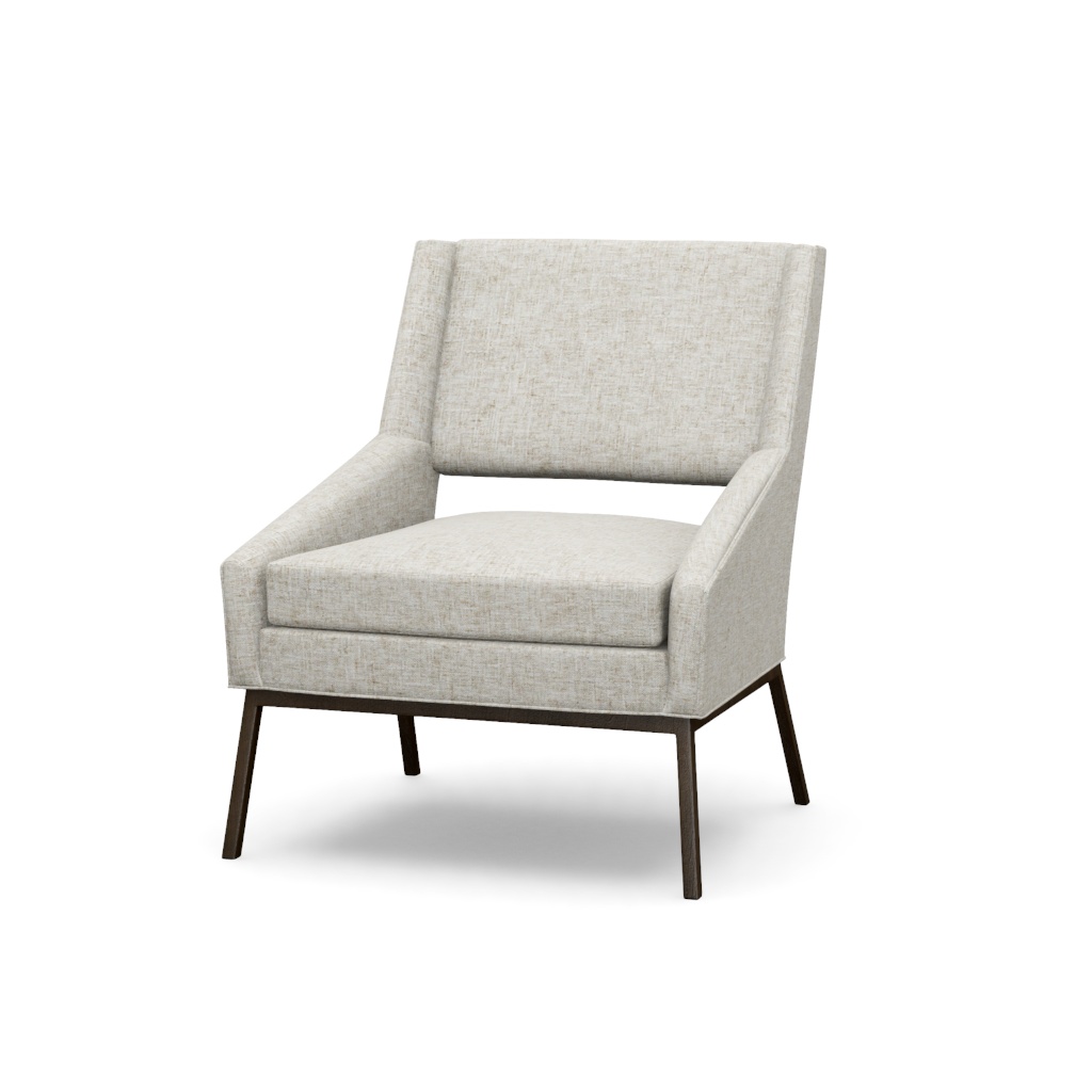 Amani Chair With Charcoal Base – View at 50°