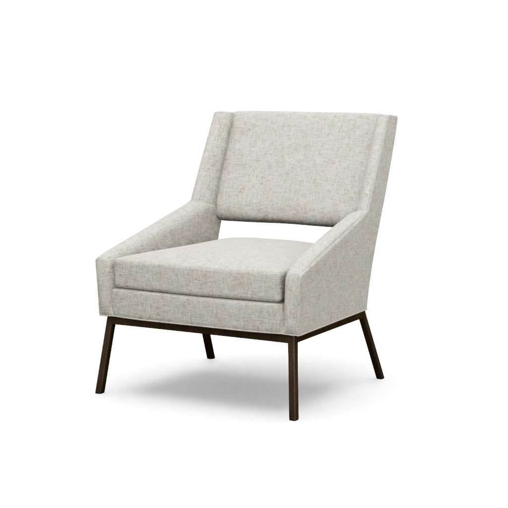 Amani Chair With Charcoal Base – View at 60°