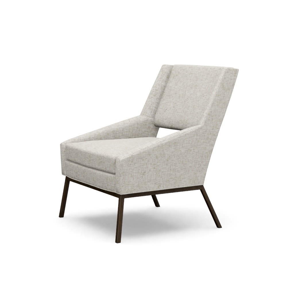 Amani Chair With Charcoal Base – View at 90°