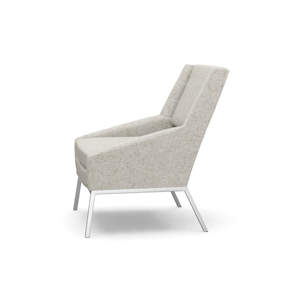 Amani Chair With Polished Chrome Base – View at 110°