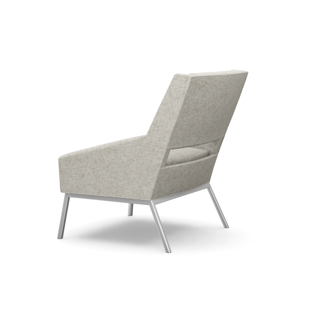 Amani Chair With Polished Chrome Base – View at 150°