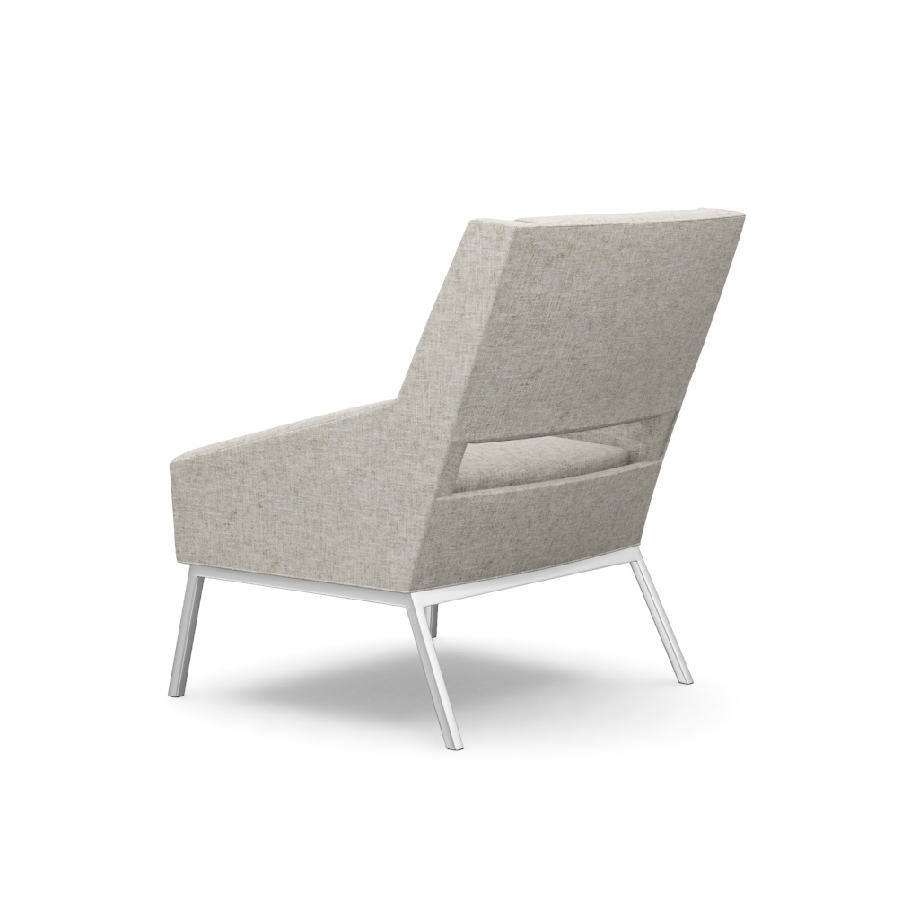 Amani Chair With Polished Chrome Base – View at 160°