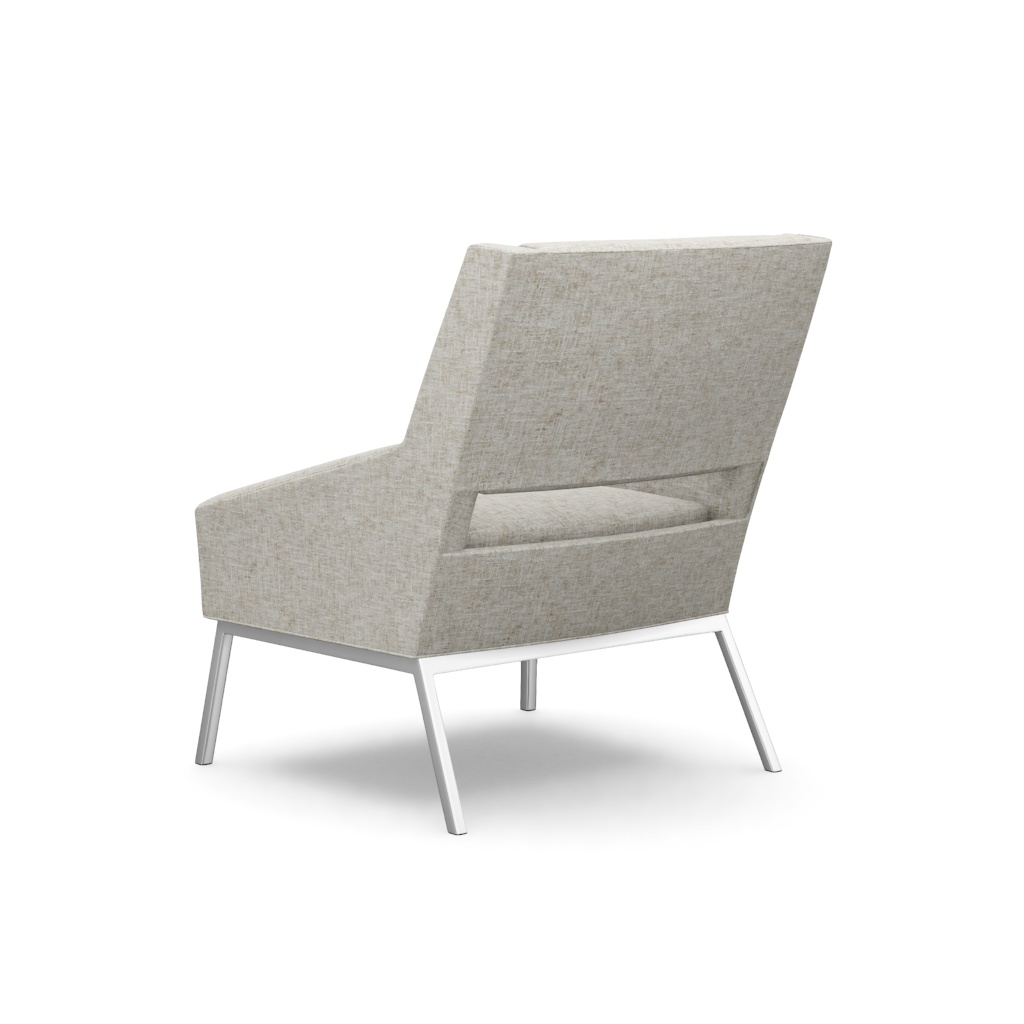 Amani Chair With Polished Chrome Base – View at 170°