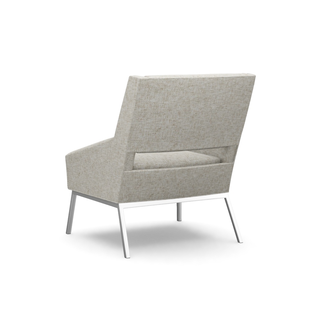Amani Chair With Polished Chrome Base – View at 180°