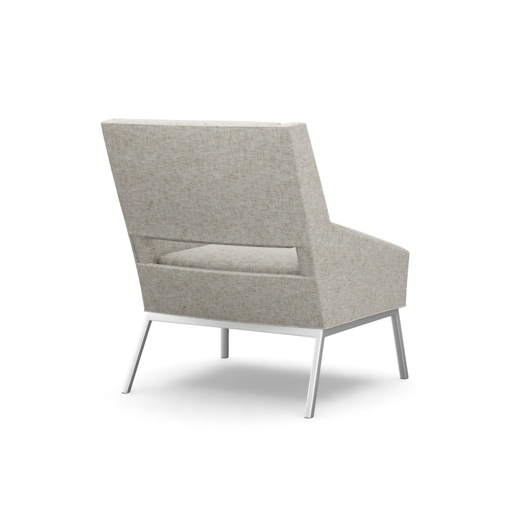 Amani Chair With Polished Chrome Base – View at 240°