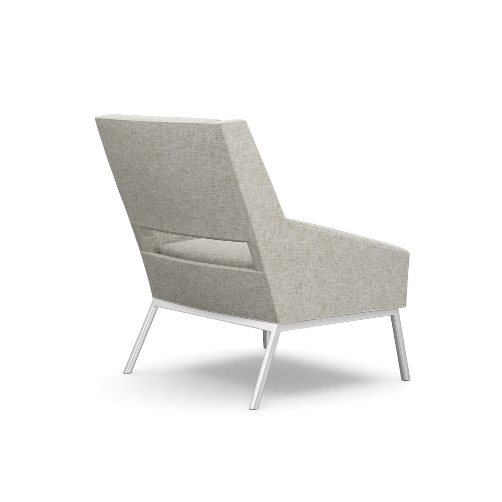 Amani Chair With Polished Chrome Base – View at 260°