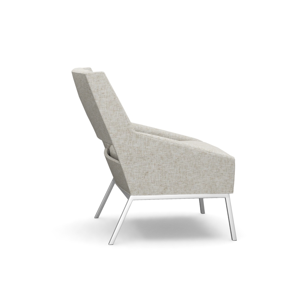 Amani Chair With Polished Chrome Base – View at 290°