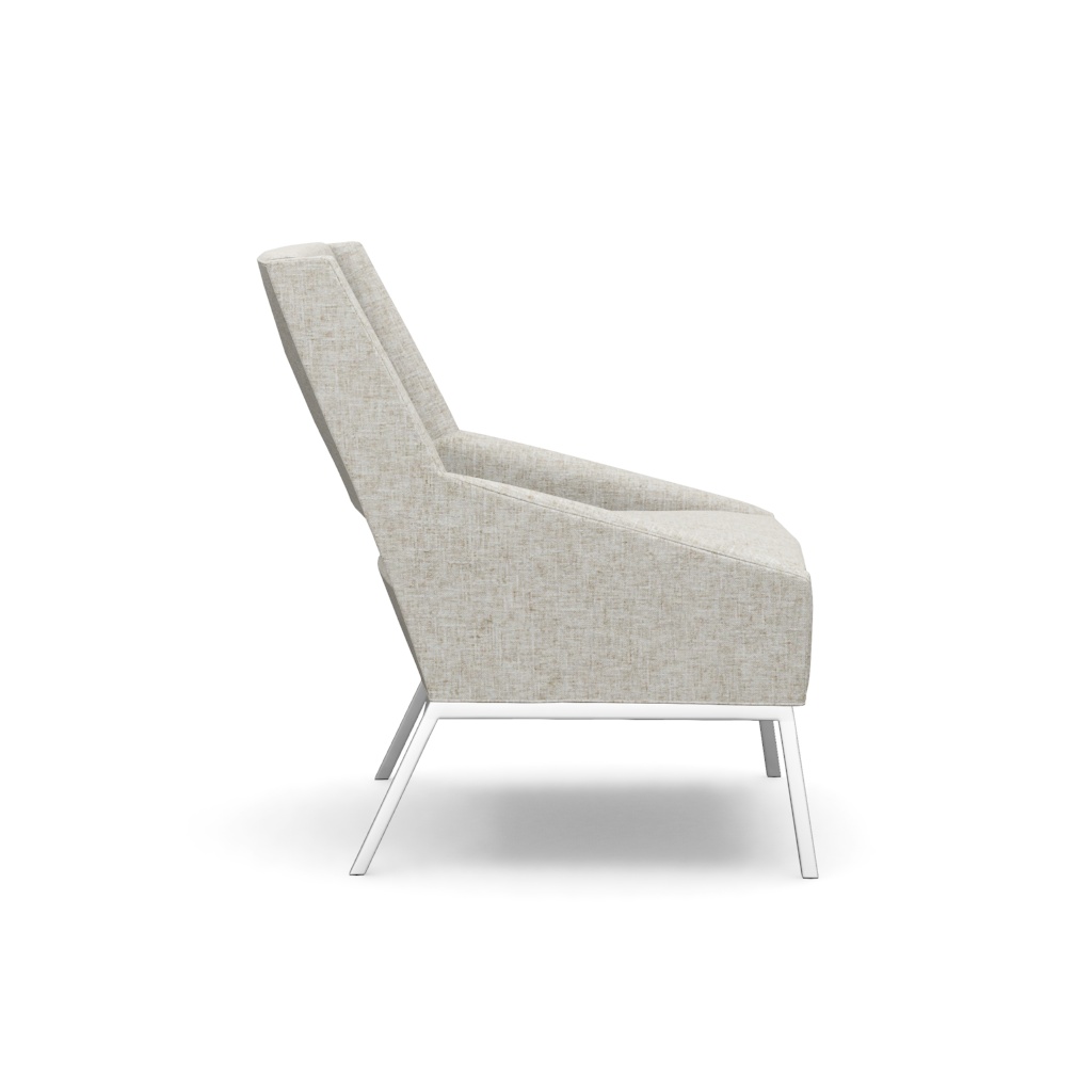 Amani Chair With Polished Chrome Base – View at 300°