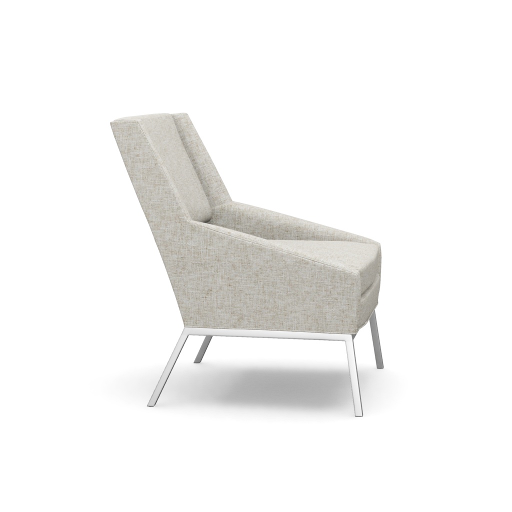Amani Chair With Polished Chrome Base – View at 310°