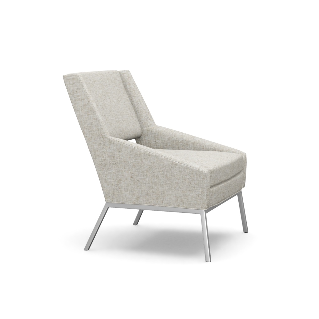 Amani Chair With Polished Chrome Base – View at 320°