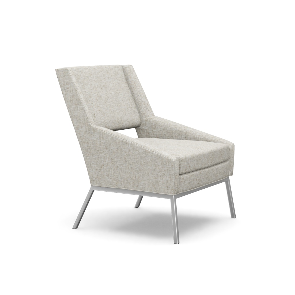 Amani Chair With Polished Chrome Base – View at 330°