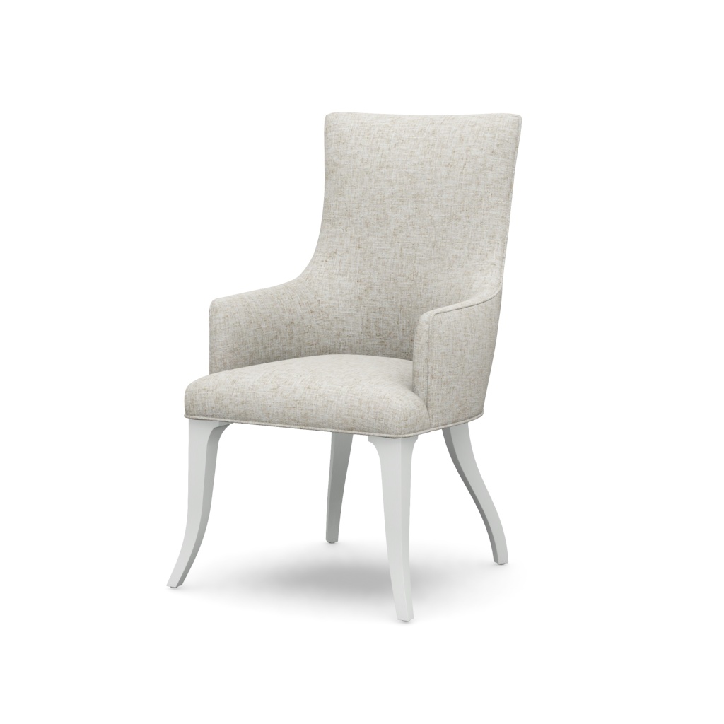 Geneva Upholstered Arm Chair – View at 60°
