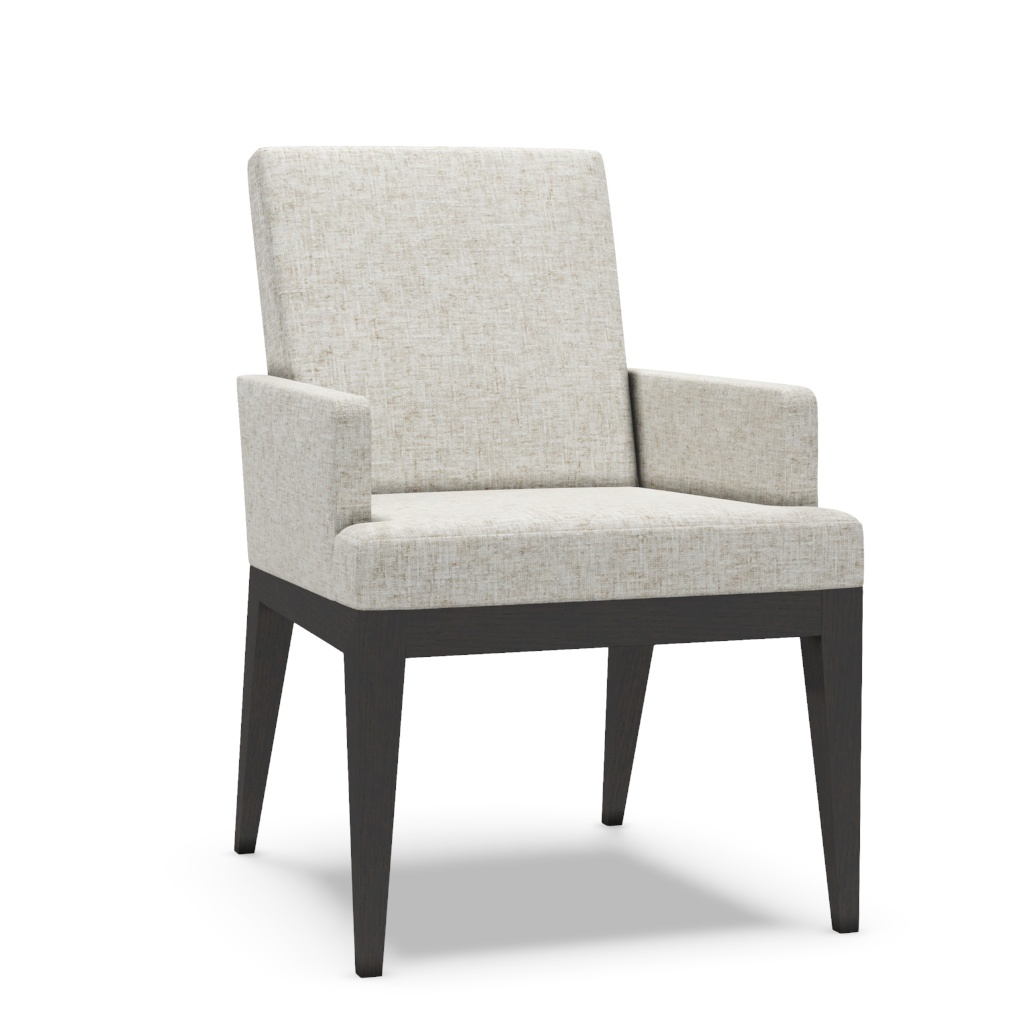 Murano Upholstered Arm Chair – View at 10°