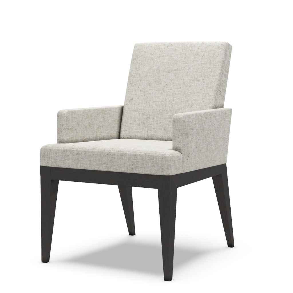 Murano Upholstered Arm Chair – View at 60°
