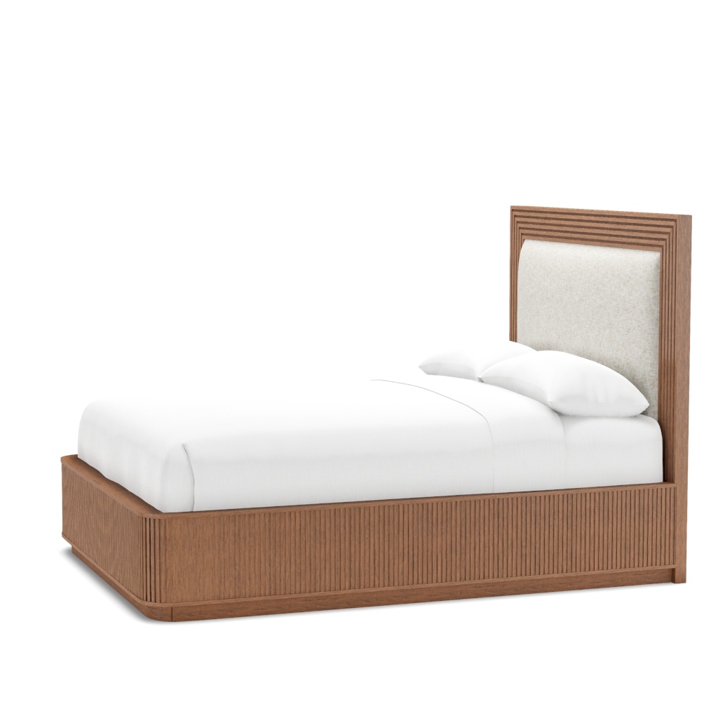 Pendry Upholstered Panel Bed - Queen – View at 100°