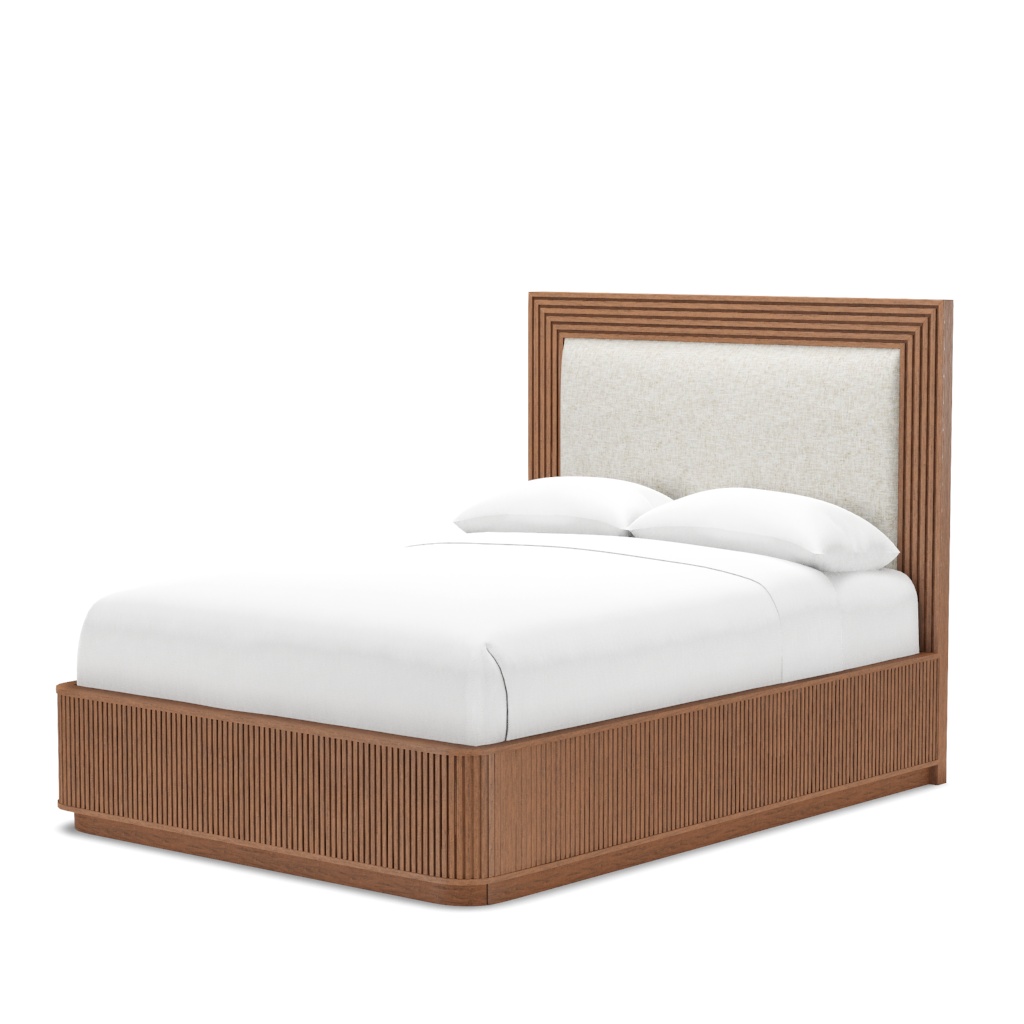 Pendry Upholstered Panel Bed - Queen – View at 70°