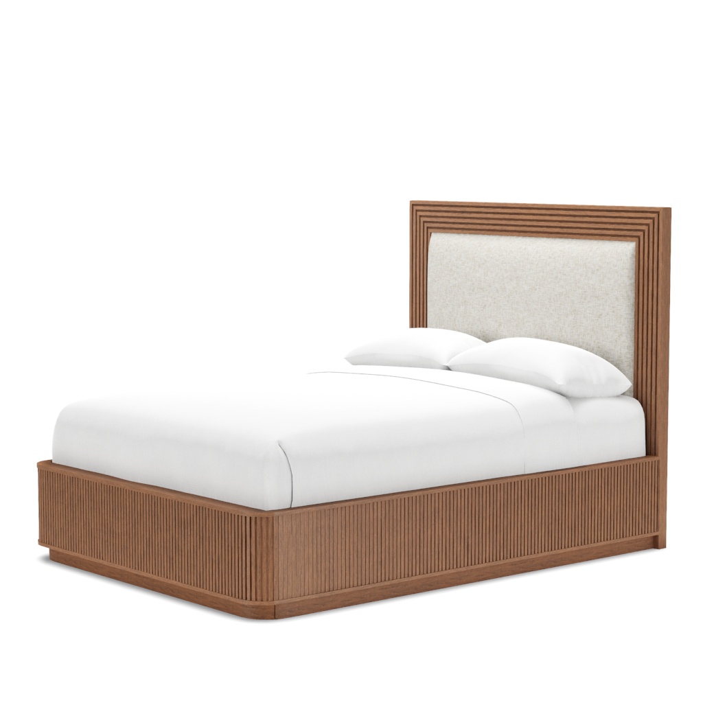 Pendry Upholstered Panel Bed - Queen – View at 80°