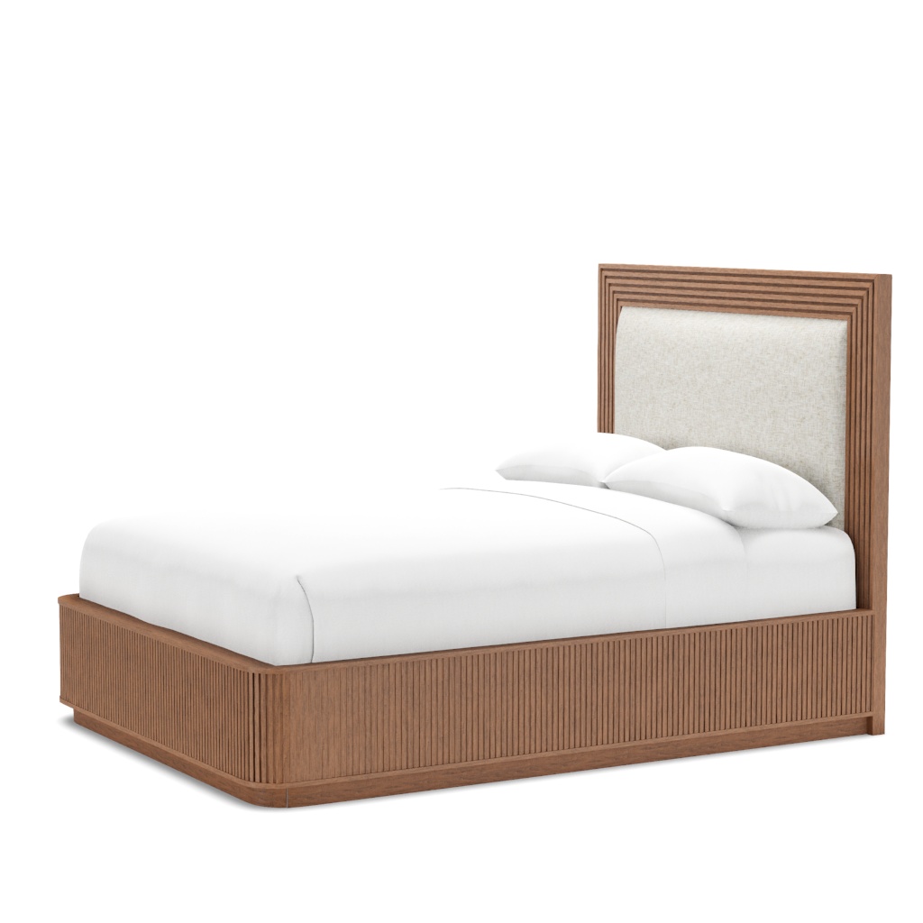 Pendry Upholstered Panel Bed - Queen – View at 90°