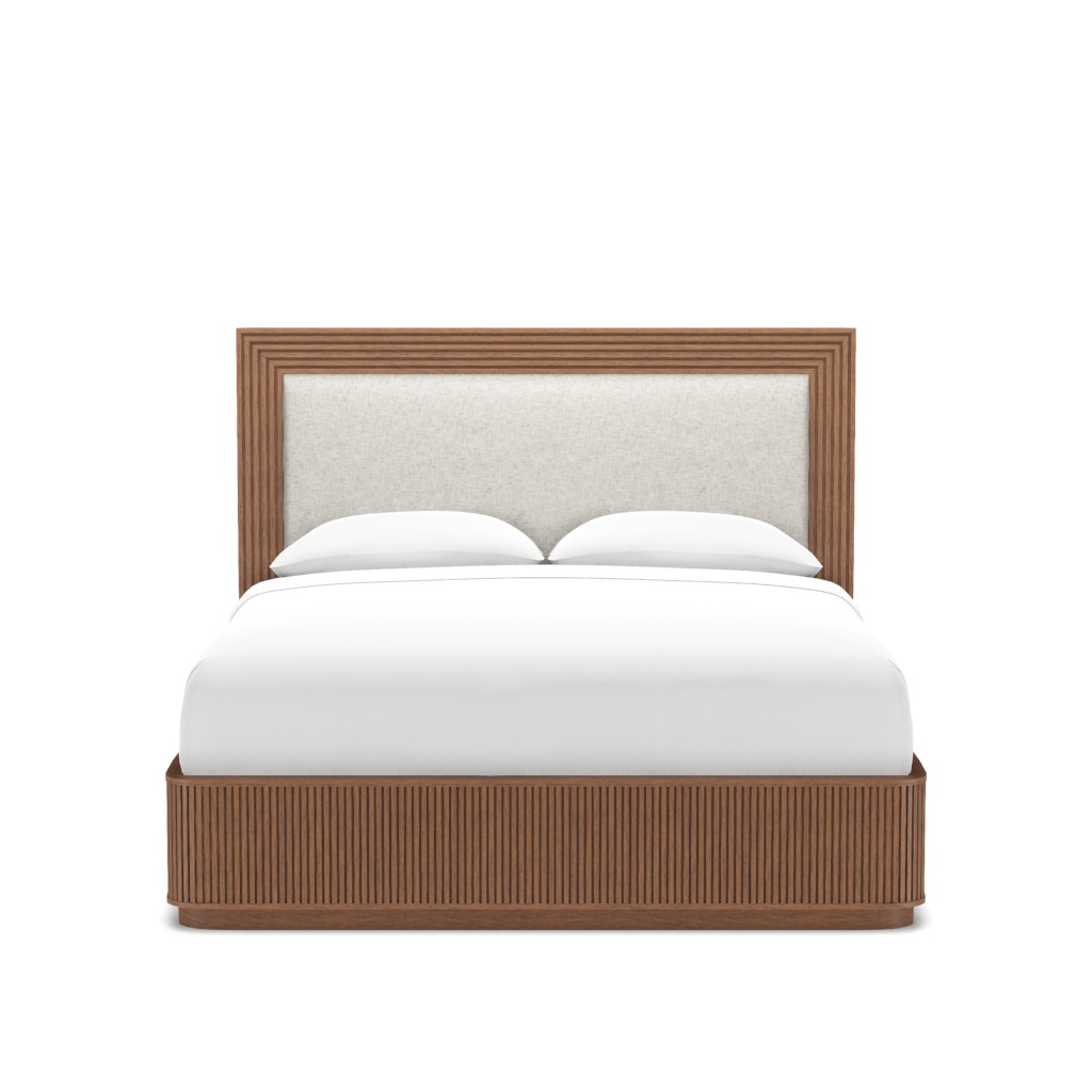 Pendry Upholstered Panel Bed - King – View at 30°