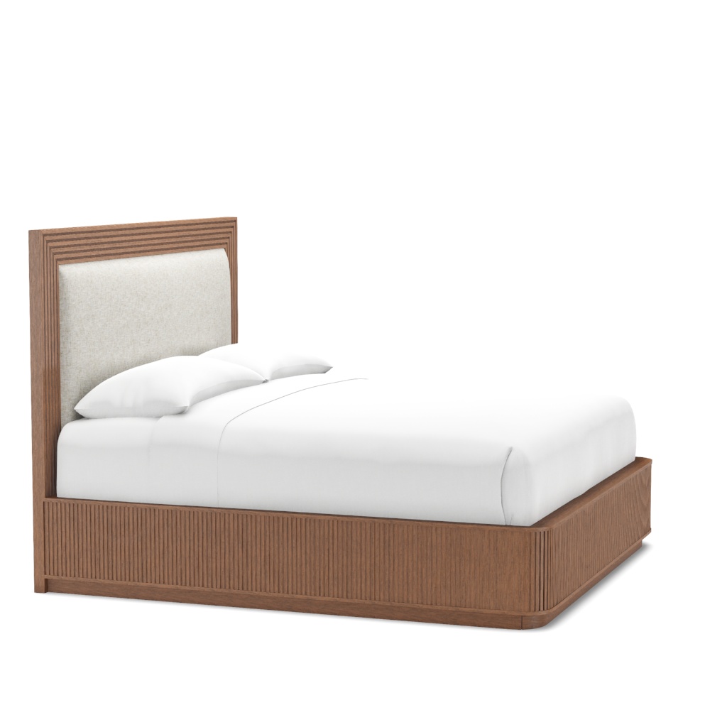 Pendry Upholstered Panel Bed - King – View at 320°