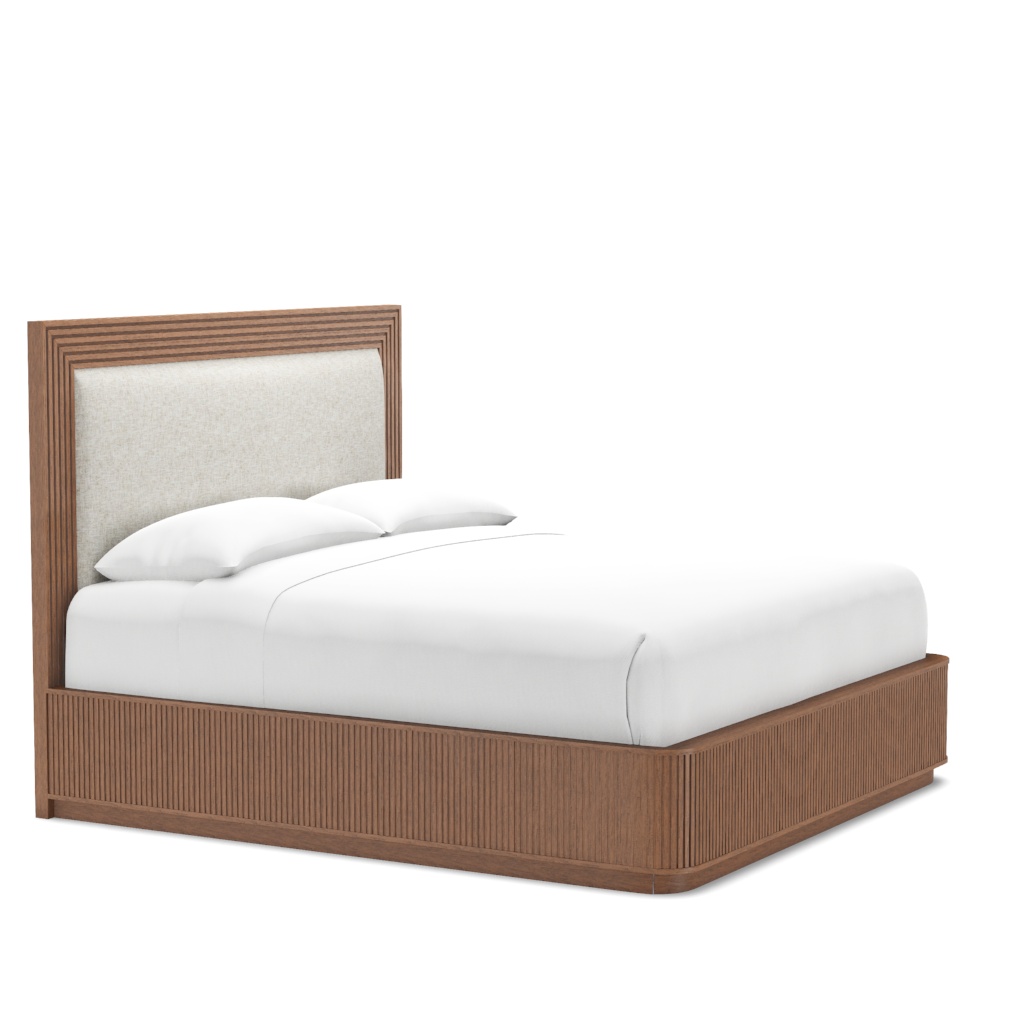 Pendry Upholstered Panel Bed - King – View at 330°