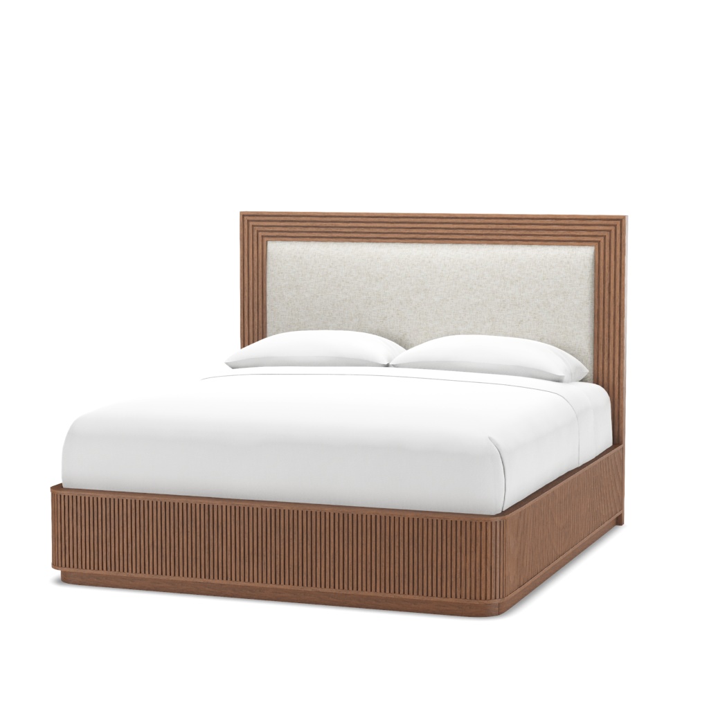 Pendry Upholstered Panel Bed - King – View at 50°