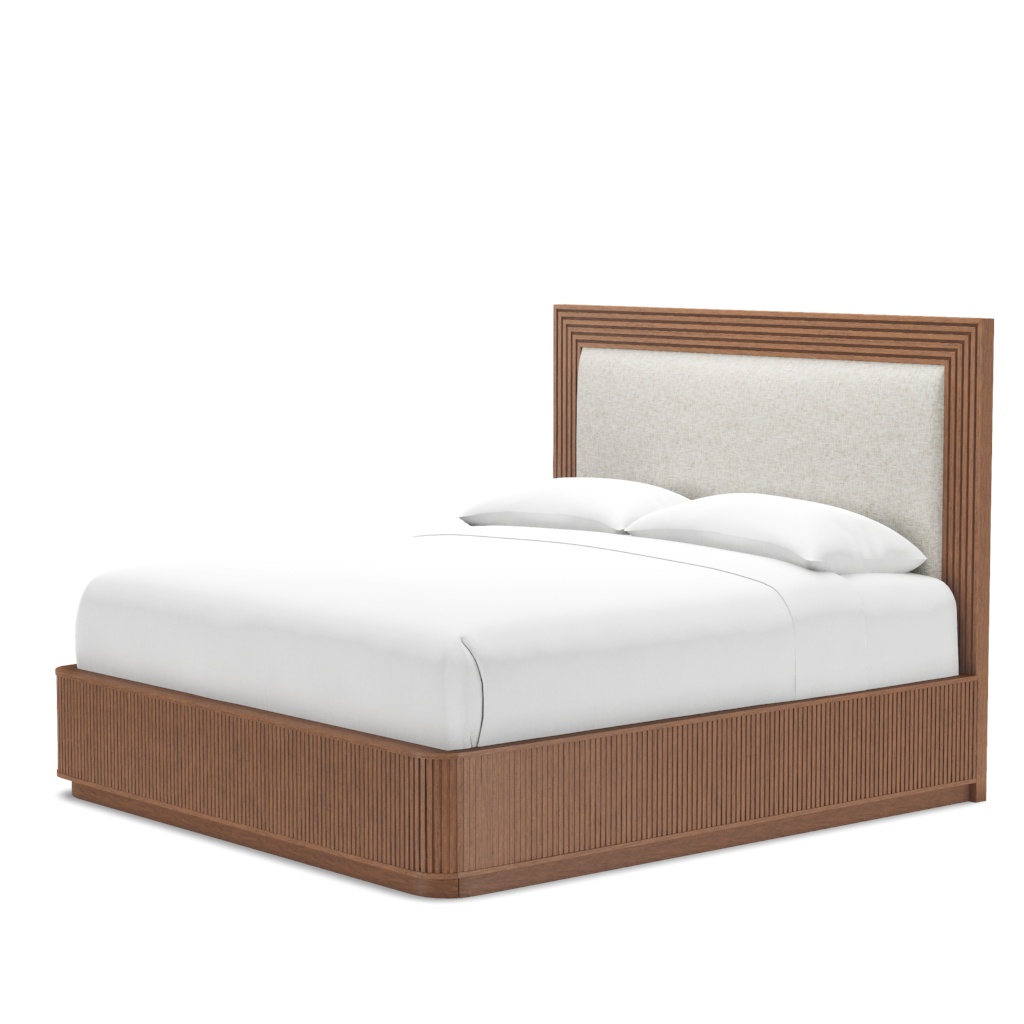 Pendry Upholstered Panel Bed - King – View at 80°
