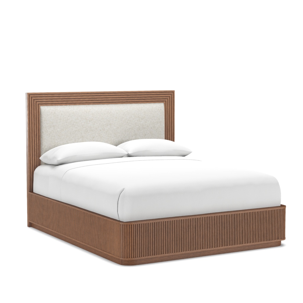 Pendry Upholstered Panel Bed - Cal. King – View at 0°