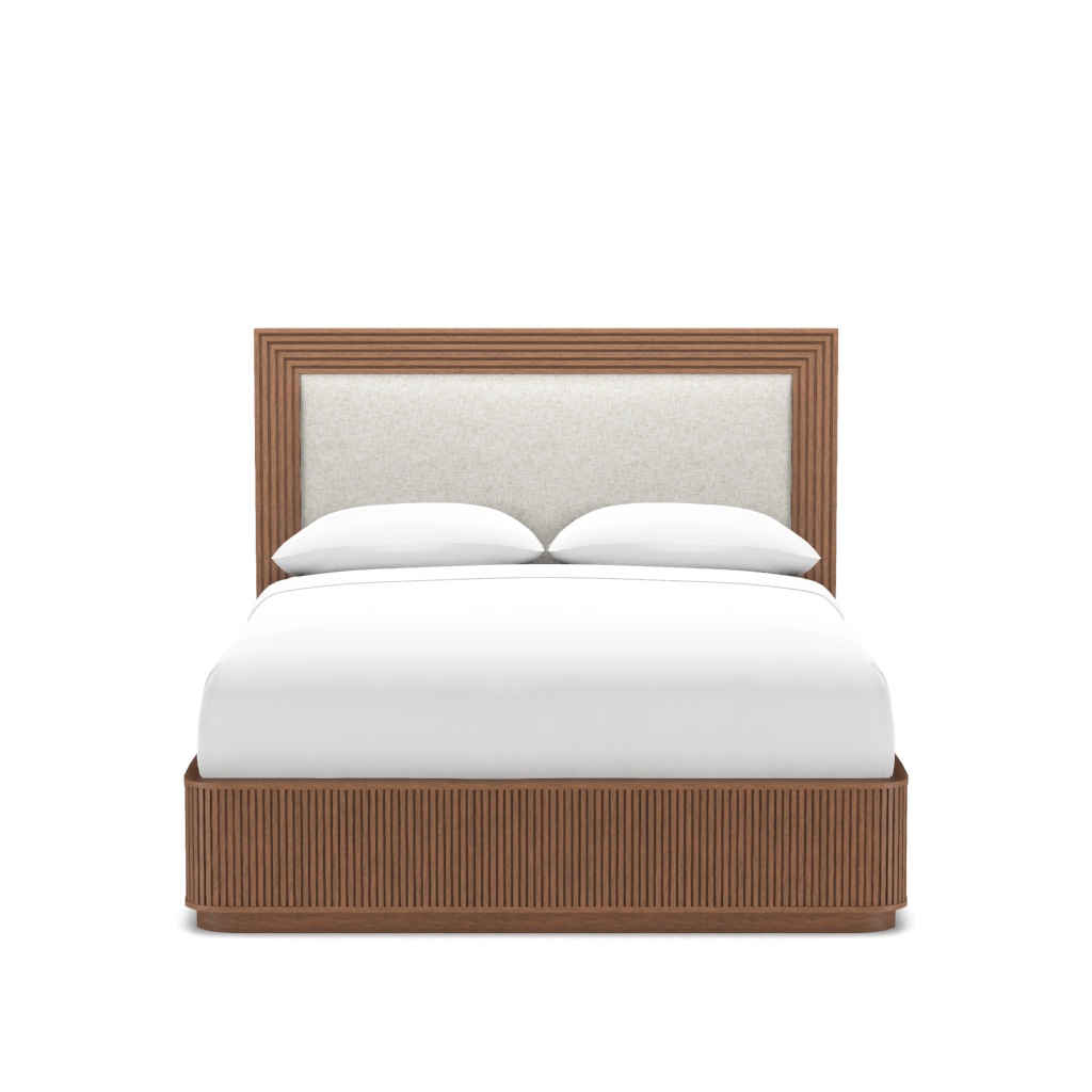 Pendry Upholstered Panel Bed - Cal. King – View at 30°