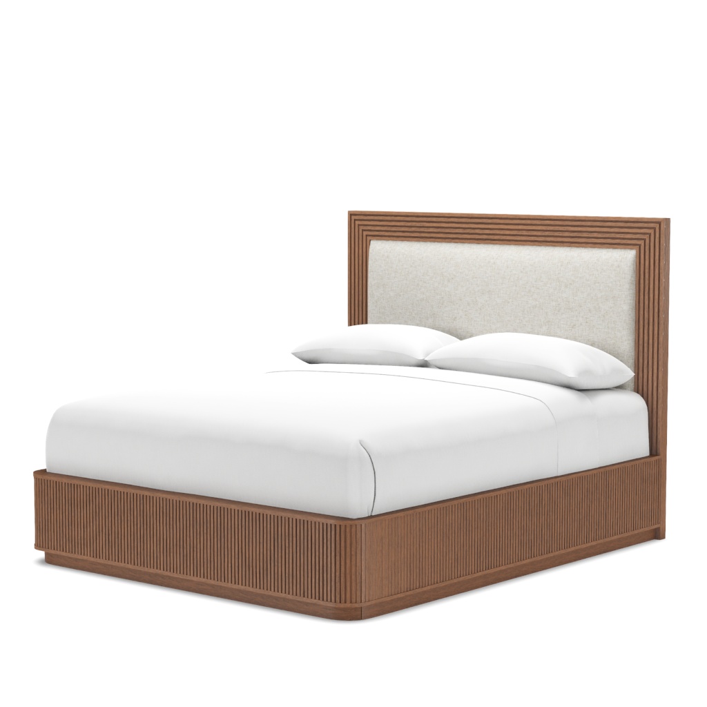 Pendry Upholstered Panel Bed - Cal. King – View at 70°
