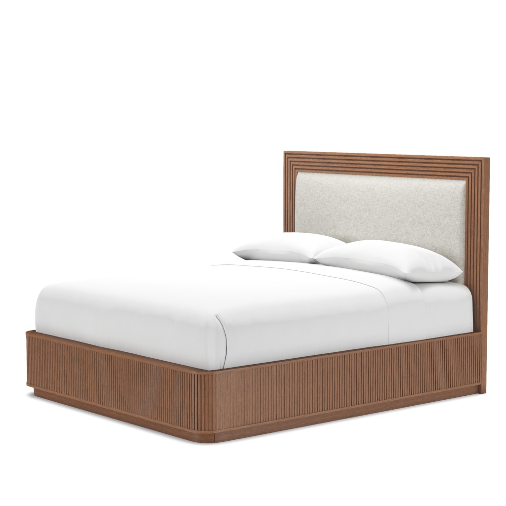 Pendry Upholstered Panel Bed - Cal. King – View at 80°