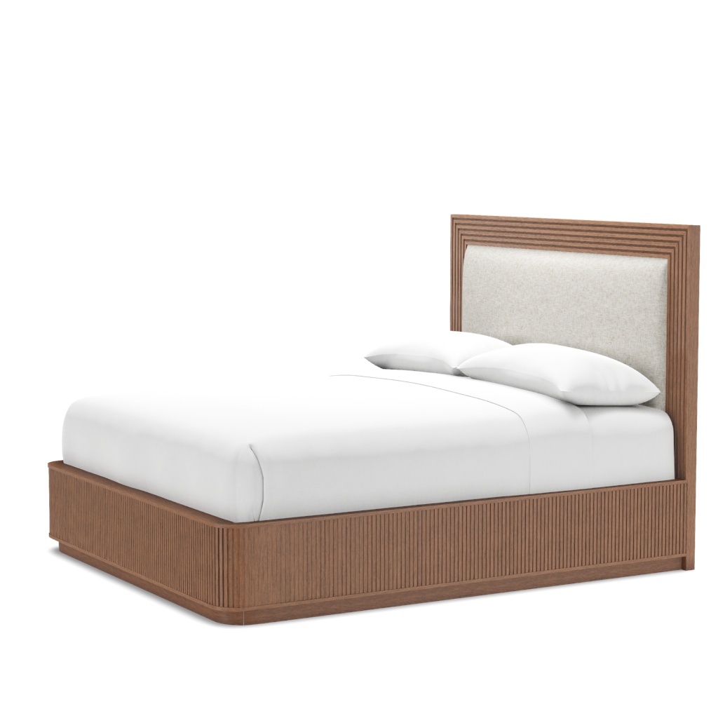 Pendry Upholstered Panel Bed - Cal. King – View at 90°