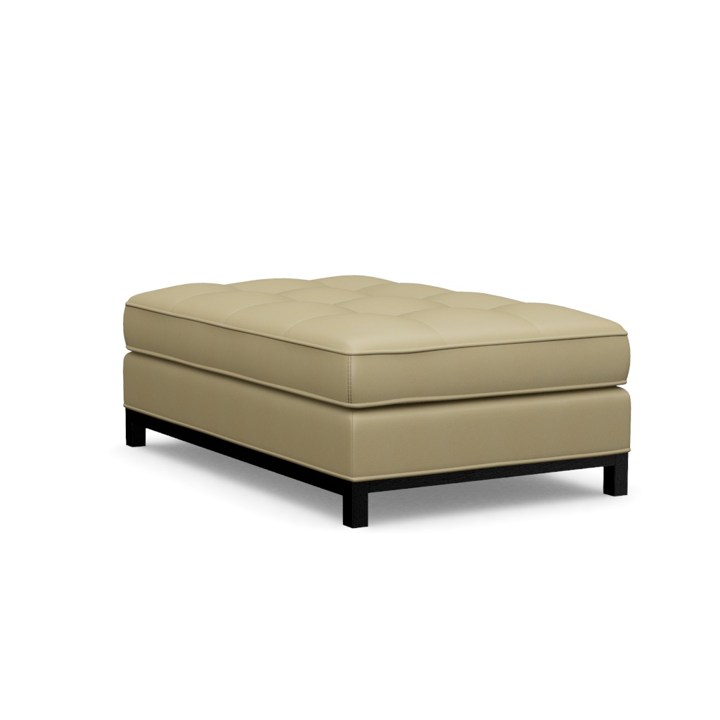 Westin Leather Cocktail Ottoman – View at 90°