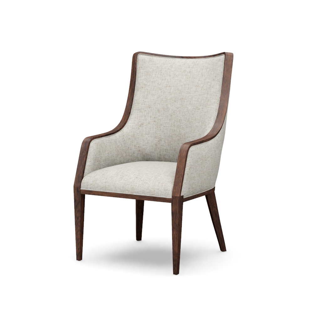 Bromley Fully Upholstered Arm Chair – View at 60°