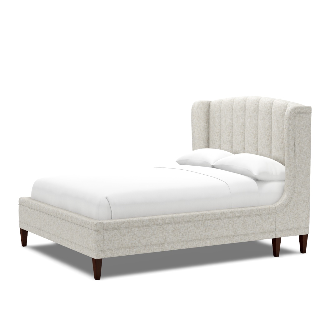 Savoy Upholstered Bed - Queen – View at 90°