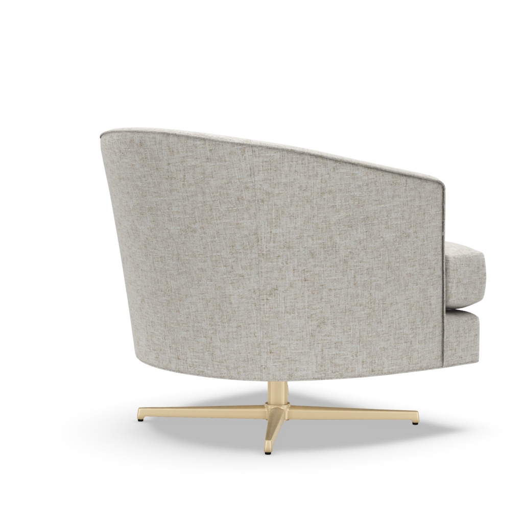 Graves Swivel Chair Brass Base – View at 260°