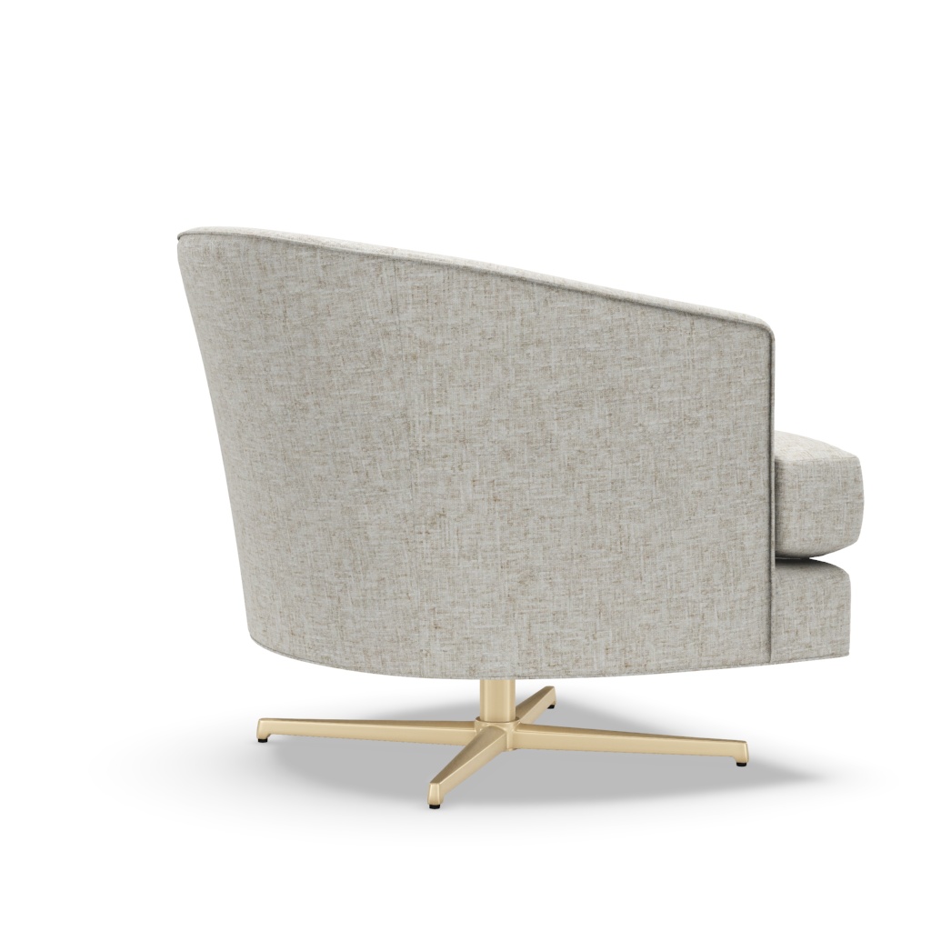 Graves Swivel Chair Brass Base – View at 270°