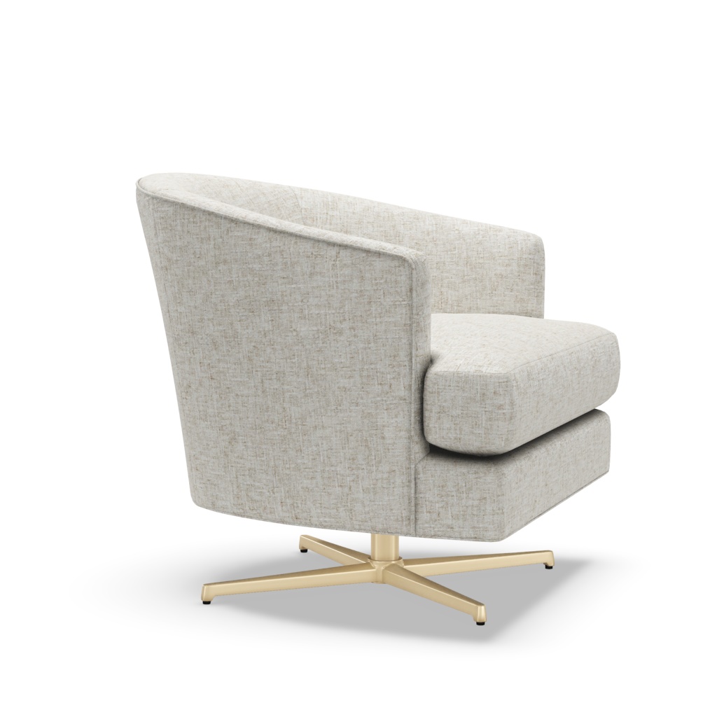 Graves Swivel Chair Brass Base – View at 320°