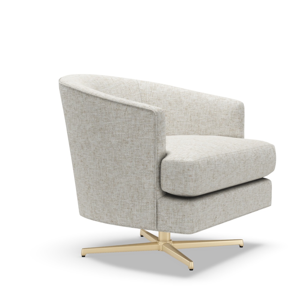Graves Swivel Chair Brass Base – View at 330°