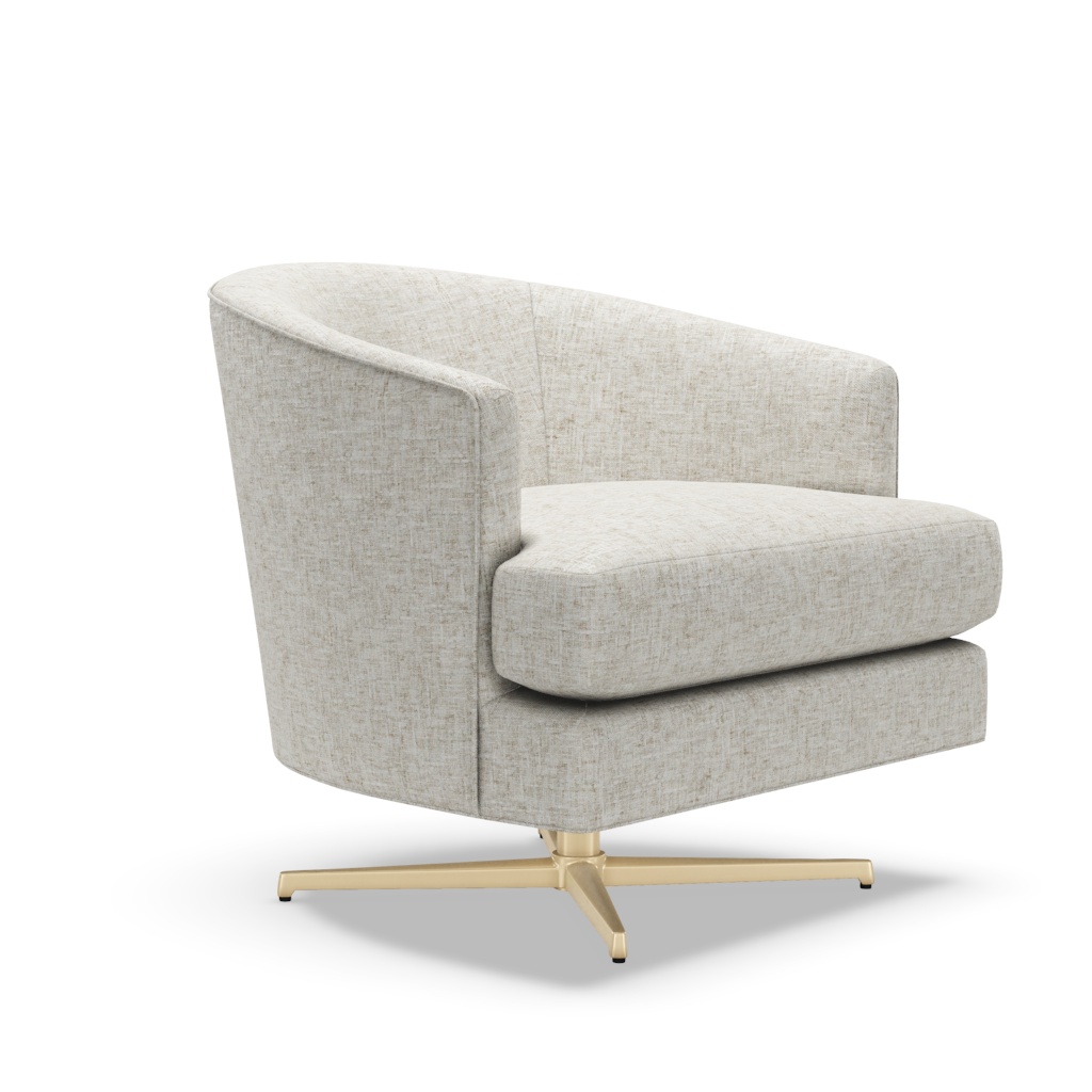 Graves Swivel Chair Brass Base – View at 340°