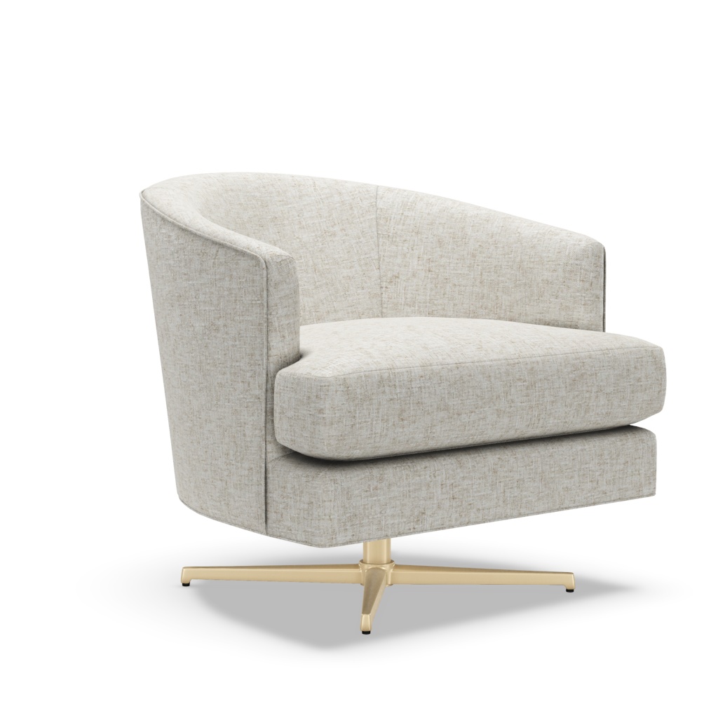Graves Swivel Chair Brass Base – View at 350°