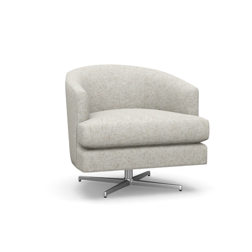 Graves Swivel Chair (Polished Chrome) – View at 10°