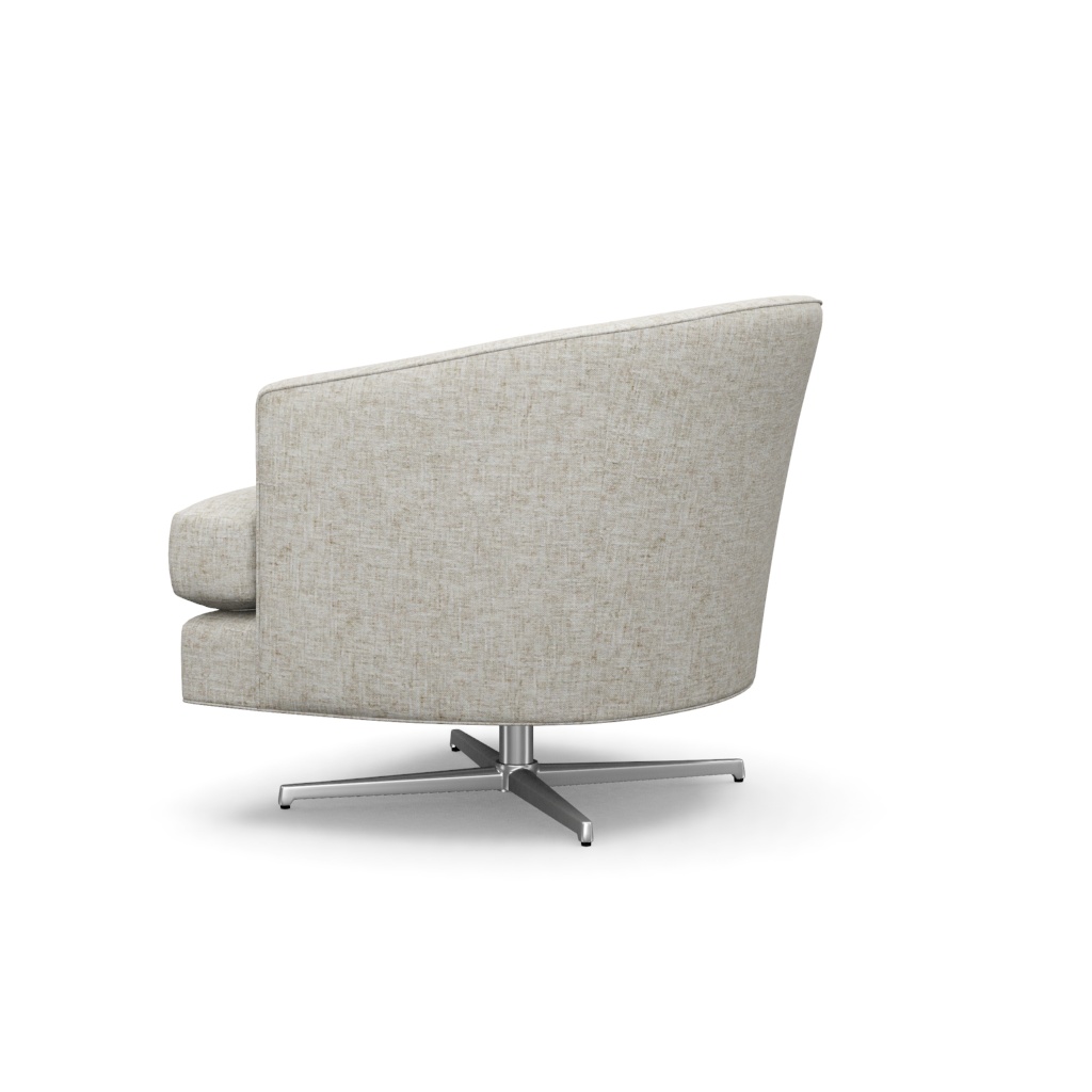 Graves Swivel Chair (Polished Chrome) – View at 150°