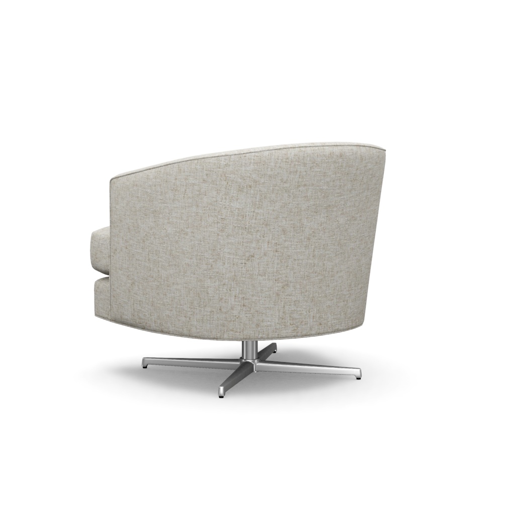 Graves Swivel Chair (Polished Chrome) – View at 180°