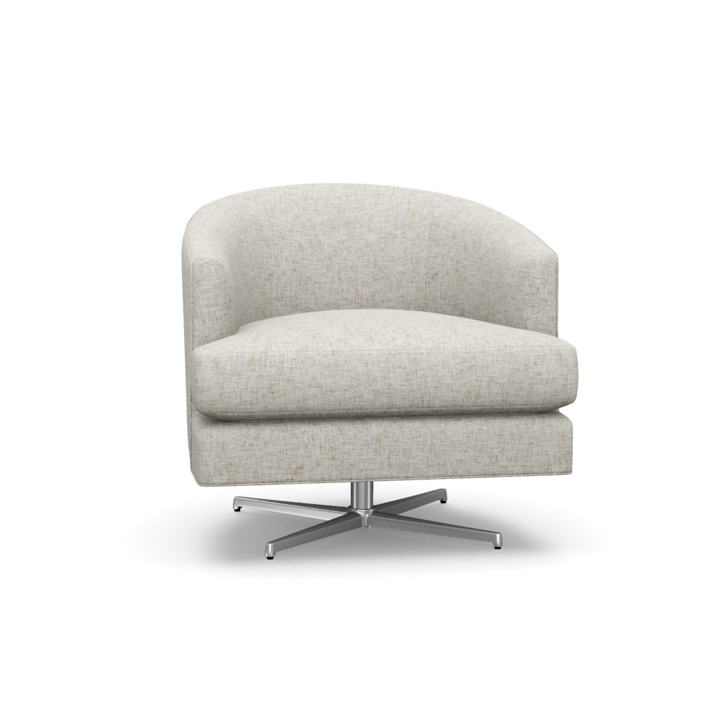 Graves Swivel Chair (Polished Chrome) – View at 20°