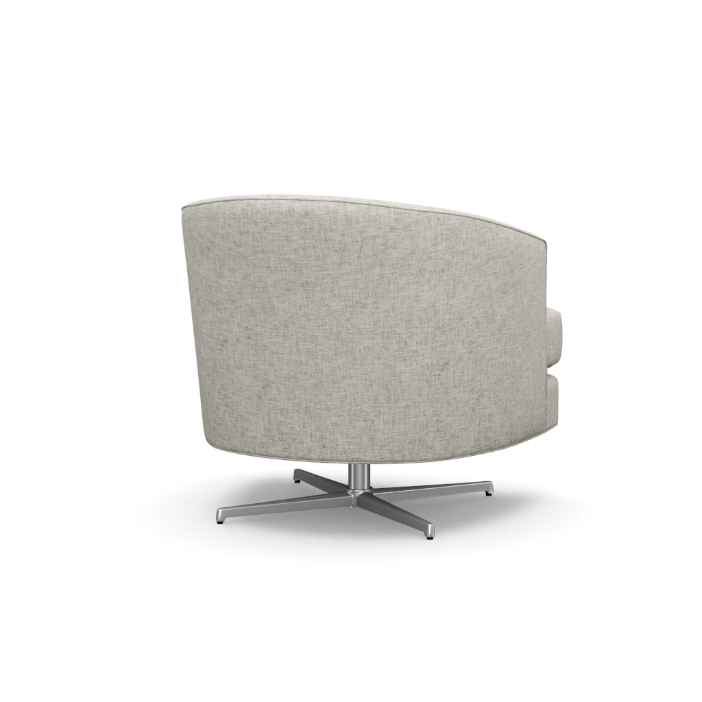 Graves Swivel Chair (Polished Chrome) – View at 230°