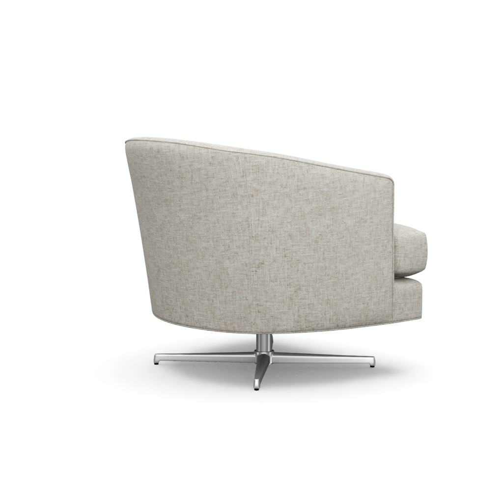 Graves Swivel Chair (Polished Chrome) – View at 260°