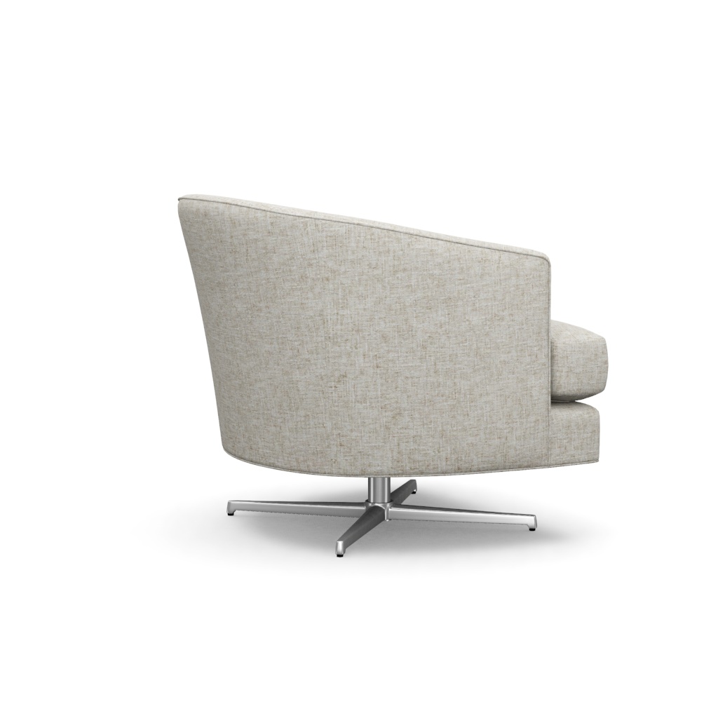 Graves Swivel Chair (Polished Chrome) – View at 270°
